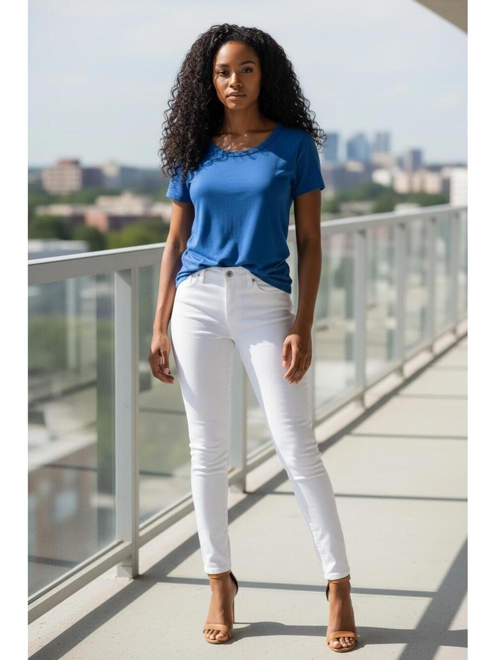 Vibrant Blue Short Sleeve Women's Tee [COPY]
